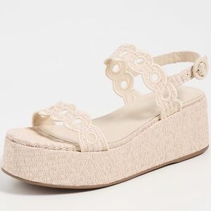 Larroudé
Florence Broderie Flatforms Platform Sandals size 10 NWOT